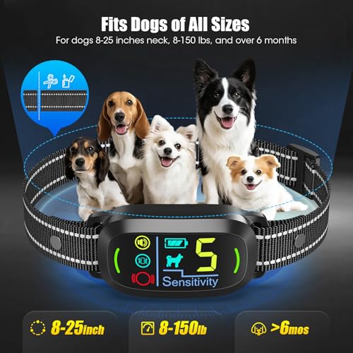 image for Oliry Smart AI Bark Collar for Large Medium Small Dogs, Anti Barking D