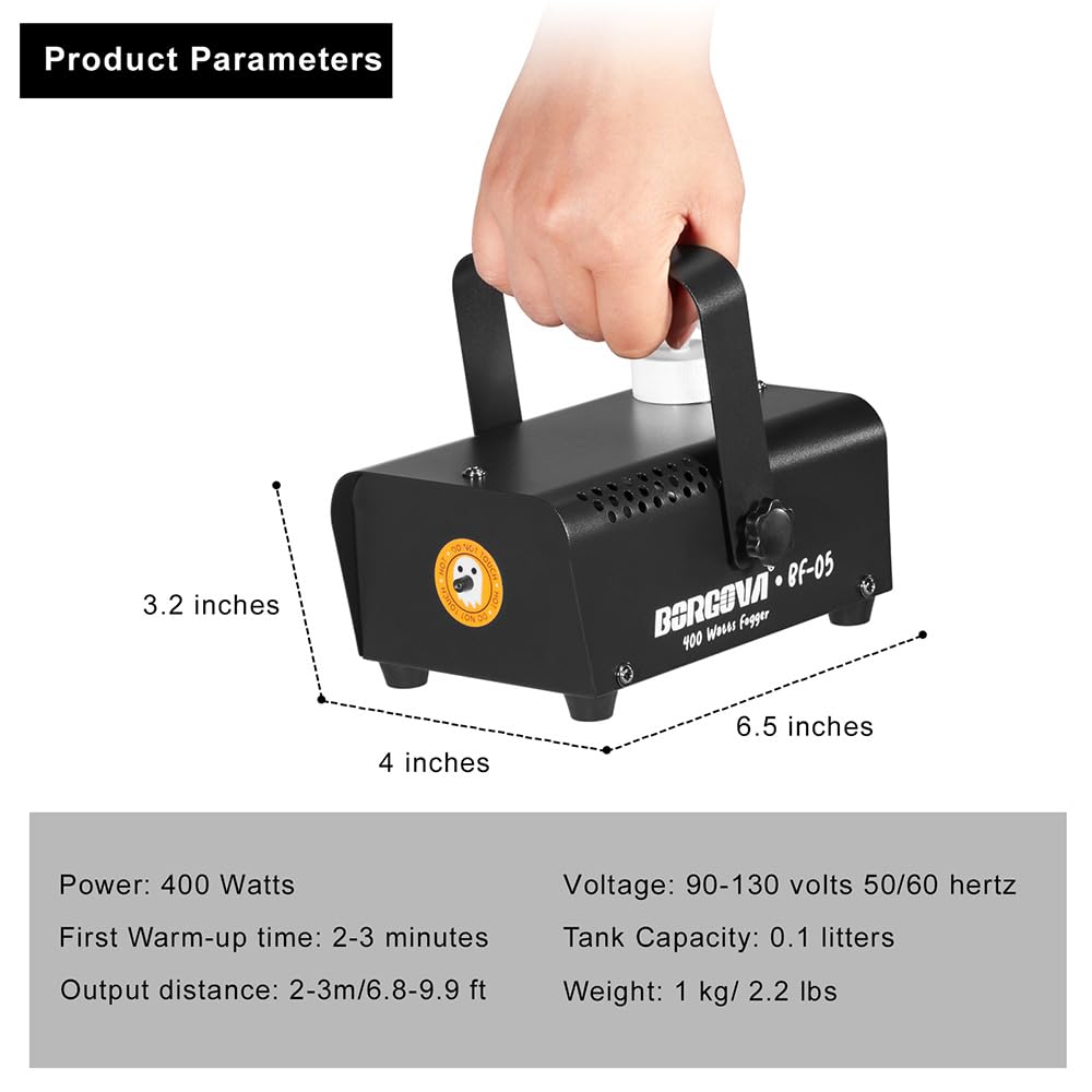 1000W Fog Machine with Timer, Wireless Remote, and Manual Control - Ideal for Halloween, Parties, Stage Performances, Concerts, and Clubs