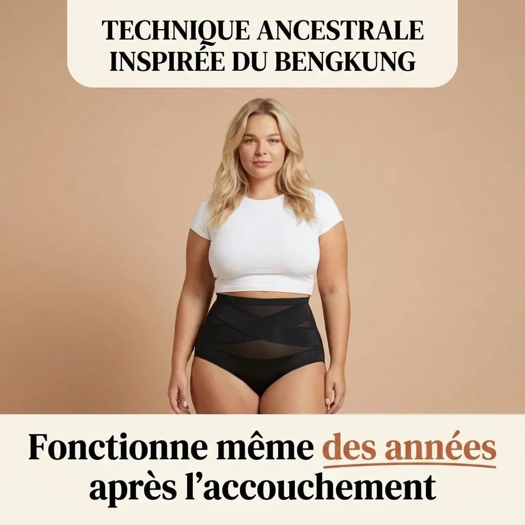 Belayan Culotte Haute Gainante Spécial Post Partum,Lot de 5 Culottes Gainantes pour Femme,Gainant Ventre Invisible Respirant,pour Post-Partum,Sport et Port Quotidien