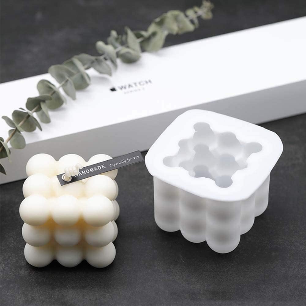 ARTOOL Silicone 3D Bubble Cube Resin Mold Candle Art Epoxy Resin Mould DIY Candle Making Kit (A83)
