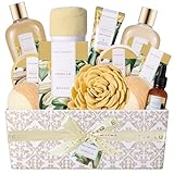 Spa Gift Baskets for Women, Spa Luxetique Gifts for Women, Bath Spa Gift Basket for Mothers, Vanilla Gift Set for Her, 12 Pcs Christmas Gifts for Women, Birthday Gifts for Women