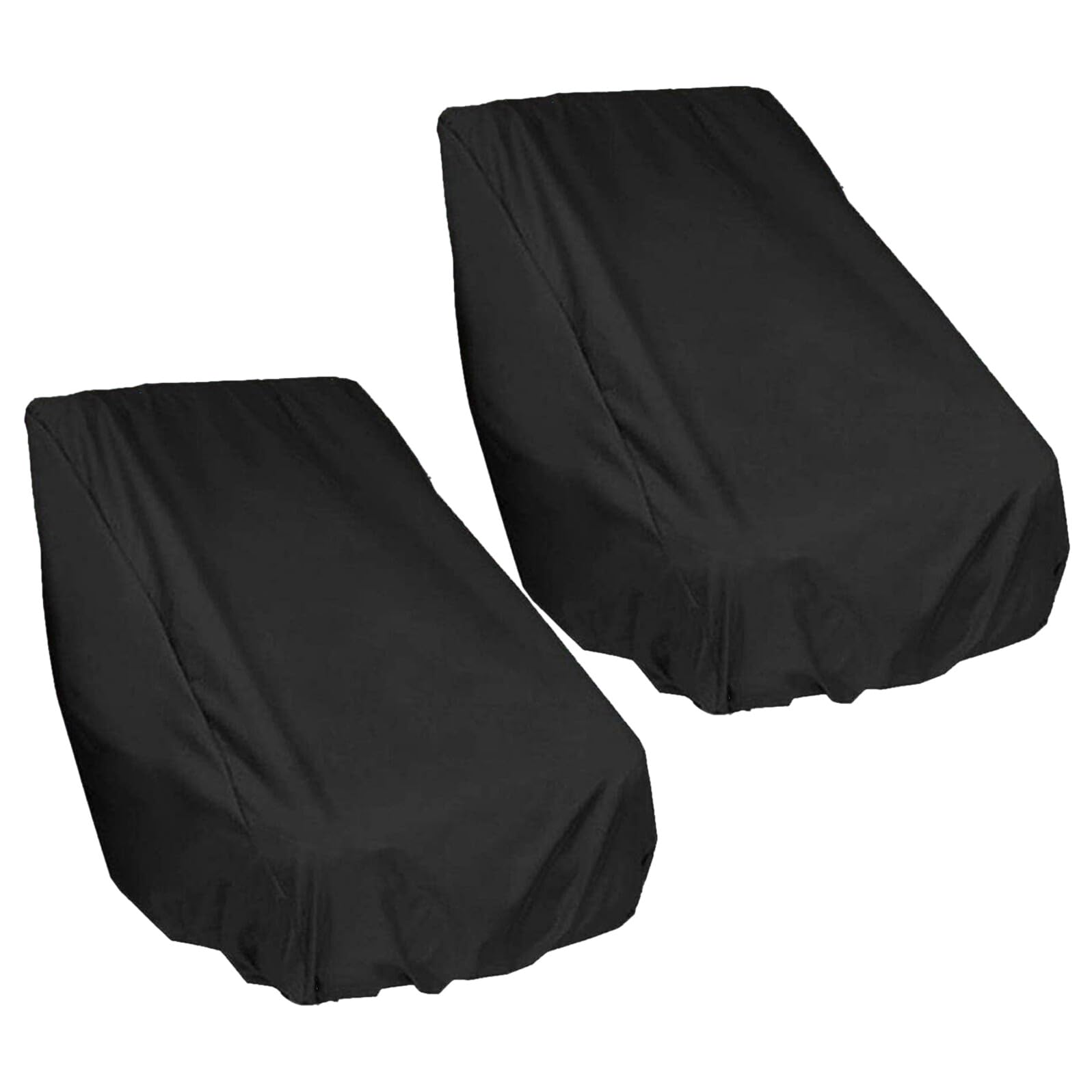 Toyvian 2pcs Waterproof Captain Chair Boat Seat Covers, Black 210d Oxford Cloth with Elastic Edges, Heavy Duty and Resistant to Stains, for Marine Environments and Sailing Adventures