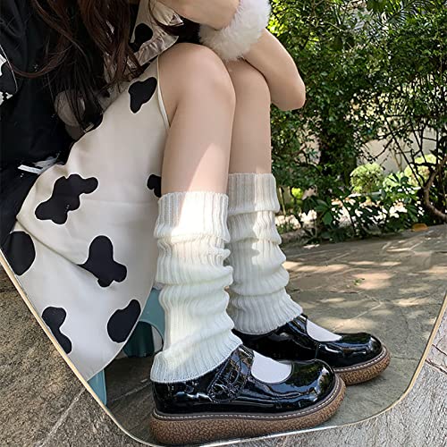 Zqffb Leg Warmers Kawaii Black White Goth Stacked Leg Warmer Of Japanese Style For Women 80S Party Sports Y2K Fashion #TOP4