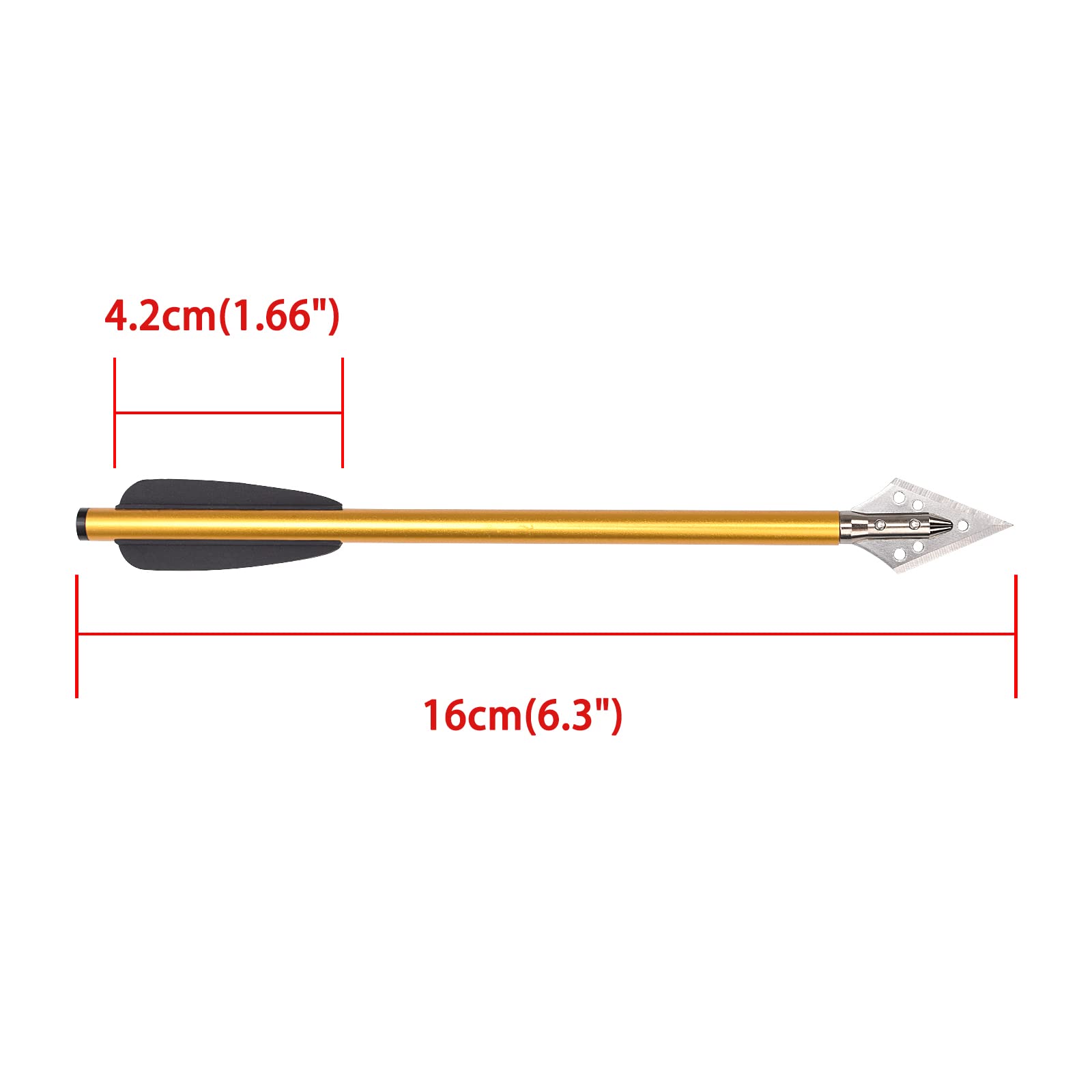 Boulons Aluminium Chasse Flèches Arbalète MIWEITOO 6,3 Pouces