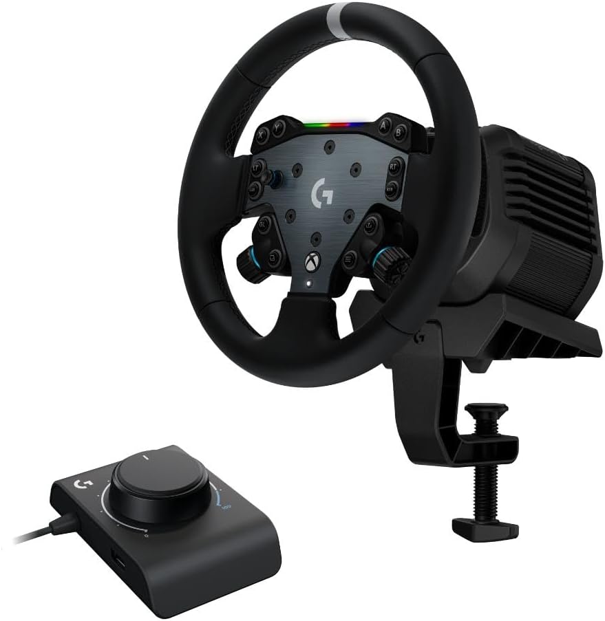 Logitech G RS50 Racing Wheel System - 8Nm Direct Drive Base, RS Wheel Hub with 13 Buttons, 11” Round Wheel + RS Pedals - Sim Racing Pedals with 75 kg Load Cell, Modular Design, for PS5/PS4/PC – Black