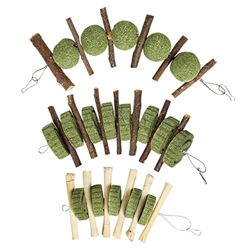 LIOOBO 3個 ウサギの モルモット うさぎ グミ 動物のおもちゃ ぬいぐるみ 濃縮おもちゃ ウサギ用のおもちゃ ハムスター ハンモック ゴミ 豚 ペット クマ 木製