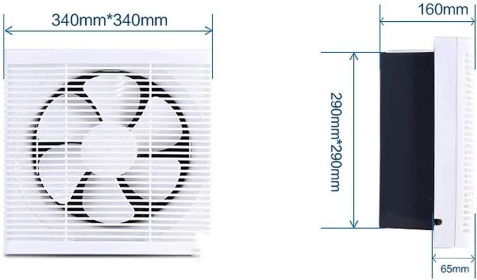 Ventilation Fan, Ventilation Fan, White Square Ceiling or Wall-Mount Exhaust Fan