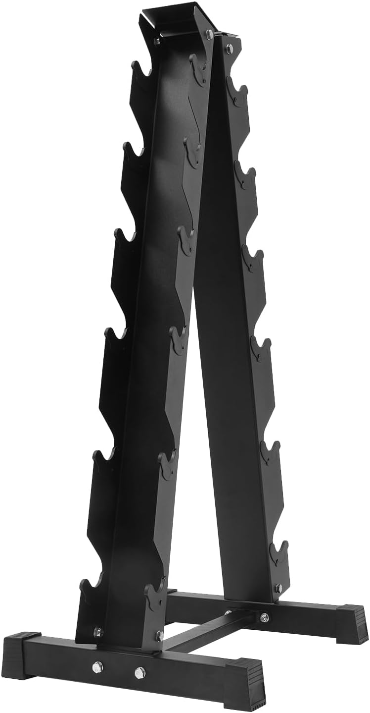 Dumbbell Rack, 6 Tier Steel Weight Rack for Dumbbells, 660 LBS Weight Capacity Dumbbell Holder Heavy Duty A-Frame Dumbbell Storage Rack for Home Gym Space Saving