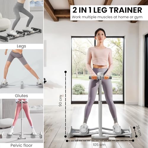Entraîneur de Jambes, Renforcement du Plancher Pelvien, Entraînement au Ski Pliable avec Compteur. Idéal pour Entraîner le Plancher Pelvien, les Jambes, les Fesses et les Cuisses à la Gymnase, Maison. – Image 3