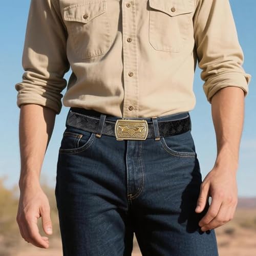 Image of Dubulle Designer Men's Belts, Ratchet Leather Sliding Buckle Dress Belt