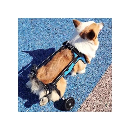 Dog Wheelchair Adjustable Dog Cart/Wheelchair for Back Legs, Injured Disabled Pet Hind Legs Walking Cart, Lightweight Doggy Rehabilitation Assist Vehicle(X-Small)