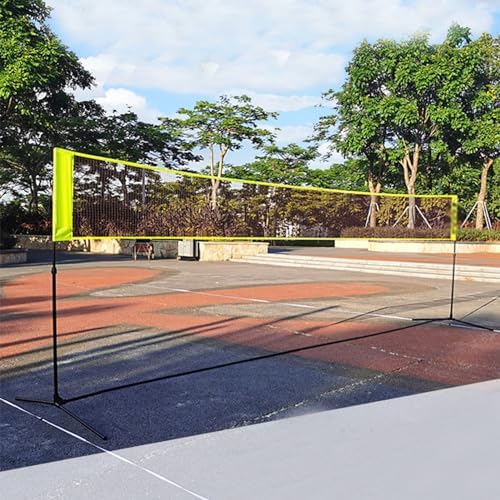 Portable Badminton Tennis Net Stand - Freestanding Badminton Posts with Net & Backpack, Ideal Sports Training Equipment for Stadium, Beach, Outdoor Activities (520cm Length)