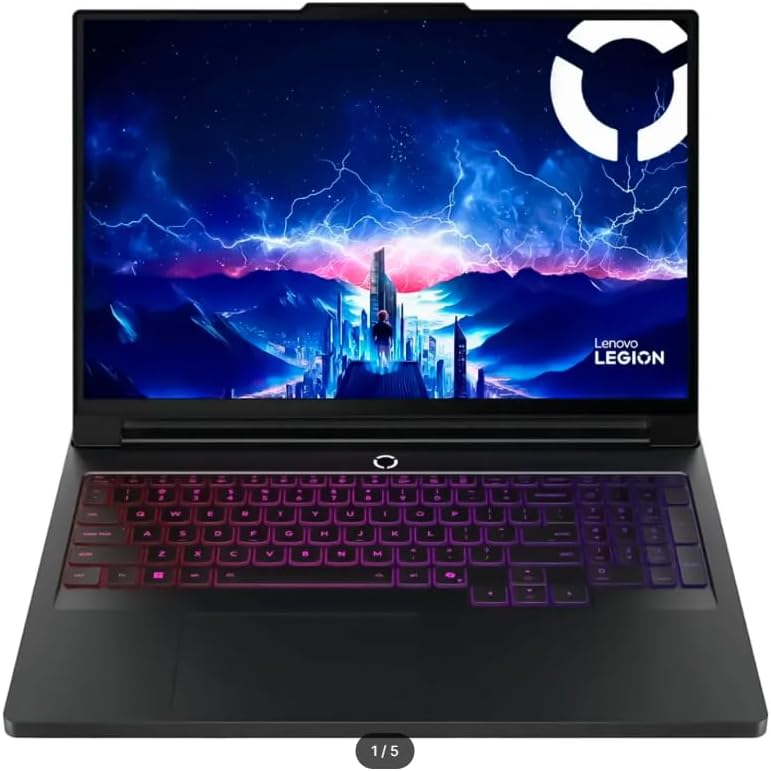 Lenovo Legion Pro 7i, Notebook Gamer 16″, Intel Core Ultra 9 275HX, 32 GB RAM, 1 TB SSD, RTX 5080, OLED 240 Hz, RGB, Preto