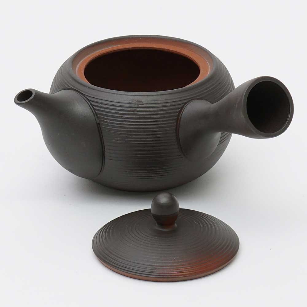 Yamakiikai Théière japonaise ronde en céramique Tokoname Kyusu 350 cc avec filtre intégré Y264 du Japon L161 M263
