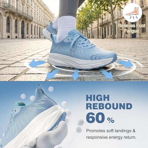 Image of ZOVE Wide Toe Box Shoes Women Extra Wide Width Sneakers Ultra Light Road Running Shoes Non-Slip Tennis Sneakers Breathable Walking Athletic