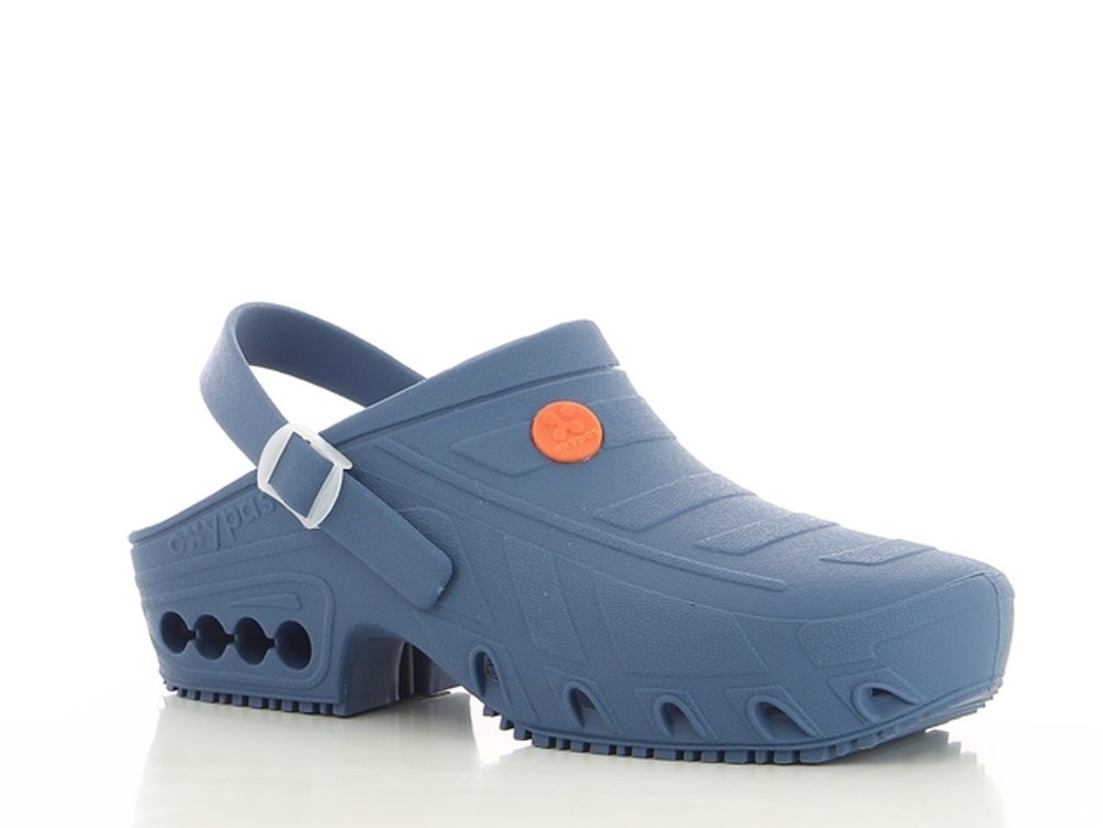 Safety Jogger Hospital Clog Women - lekkie buty robocze w autoklawie dla mężczyzn, idealne do opieki zdrowotnej, antypoślizgowe, antystatyczne i amortyzujące wstrząsy, NIEBIESKI, 42.5 EU
