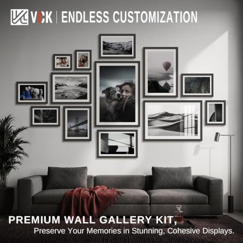 VCK 8x10 Picture Frames 3 Pack, Black Wood Photo Frame, Wall Display by VCK - Used condition - Image 8