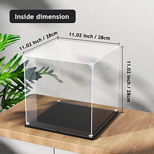 Dofopo Clear Acrylic Display Case Self Assemble Display Case For Collectibles Acrylic Display Box Alternative Glass Case For Action Figures Doll Toys(11X11X11 Inch, 28X28X28 Cm) #TOP6