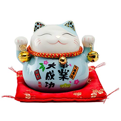 Figurine Porte-Bonheur En Céramique Japonaise - Statue Feng Shui Miniature Pour Décoration Table Et Intérieur