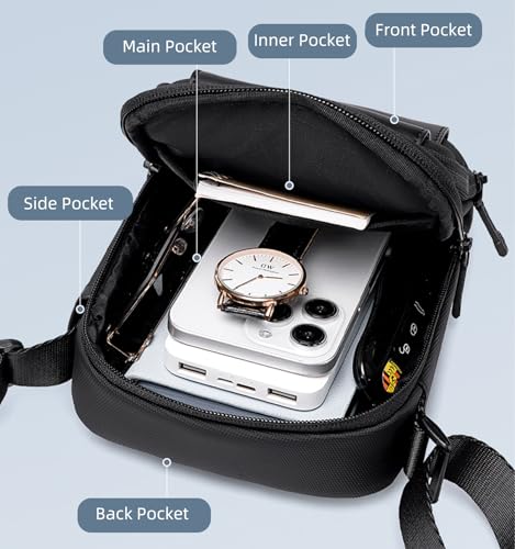 Image of Arctic Hunter Men's Crossbody Sling Bag for Travel & Daily Use Lightweight Small Shoulder Bag for Phone, Passport & Essentials Water-Repellent Utility Side Bag
