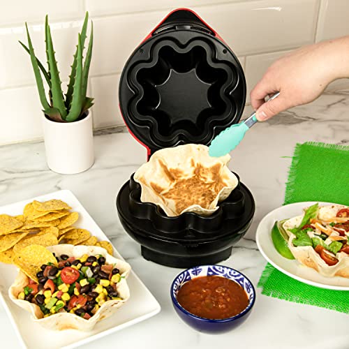 Taco Tuesday Tortilla Bowl Maker For Baked Taco Bowls, Tostadas, Salads, Dips, Appetizers, And Desserts - 8 To 10 Inch Tortillas - Red #TOP2
