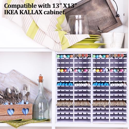 Image of MAQUITA Art Marker Storage Rack for 120 Markers, Watercolour Brushes Pens Colored Pencils Organizer Holder for Desk