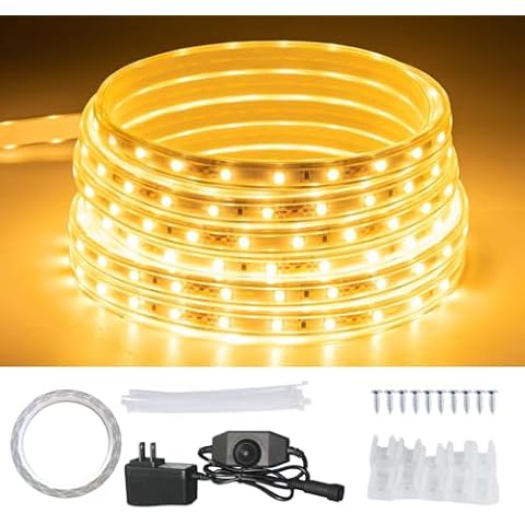JUNWEN 20FT Warm White Rope Lights Cover