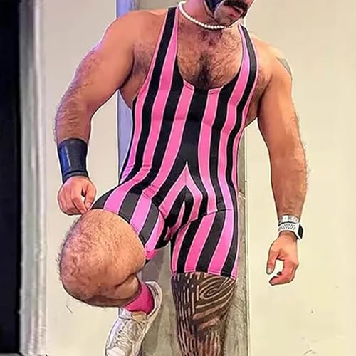 Sport Gym Bodysuits for Man Overall Striped Coveralls Shortalls Waist Trainer Bodysuits Shorts Catsuit Man 20252