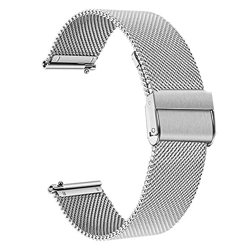 Correa de metal para Garmin de 22 mm milanesa de acero transpirable
