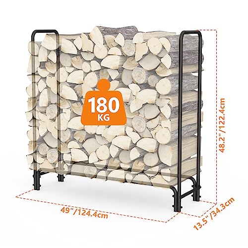 Range bûches extérieur intérieur en acier anti humidité - 3
