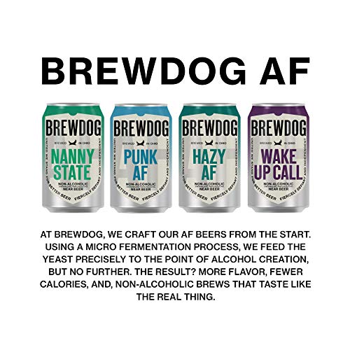 BrewDog 12-Pack of Nanny State | Non-Alcoholic, Hoppy Ale | 20 Calories, 2.3g Carbs Per Serving | 12oz Cans