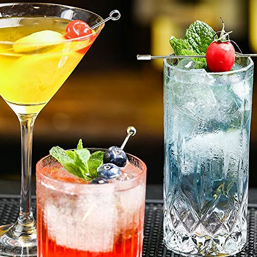 30 Pcs Stainless Steel Cocktail Picks with Transparent Case, maxin Cocktail Toothpicks for Cocktails,Barbecue Snacks,Fruit and Fruit Decorations(Silver)