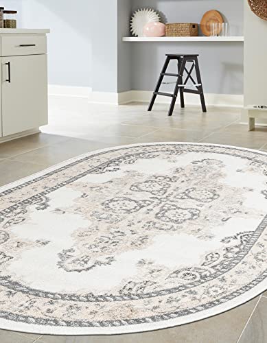 Tapete Oval Merakli 122 x 183 cm Ivory/Black miniatura 2