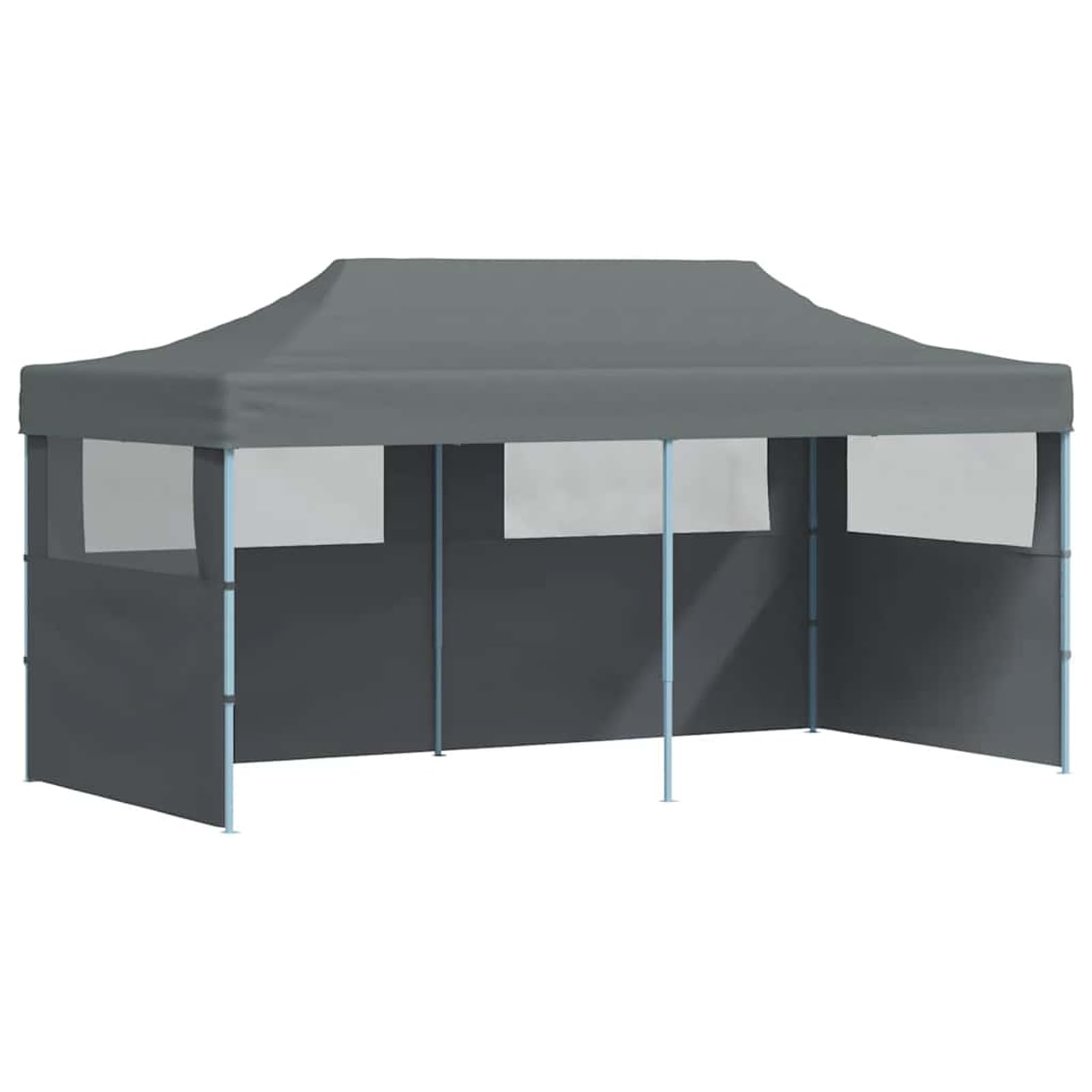 Gecheer Carpa Plegable Gris Antracita 580x291x315 cm, Resistente al Agua y UV, Oxford 600D, Adecuada para Eventos al Aire Libre