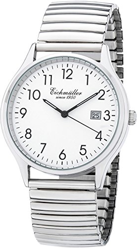 Preisvergleich Produktbild Eichmüller Herrenuhr Flexband Zugband Uhr Edelstahl poliert 5ATM mit Datum