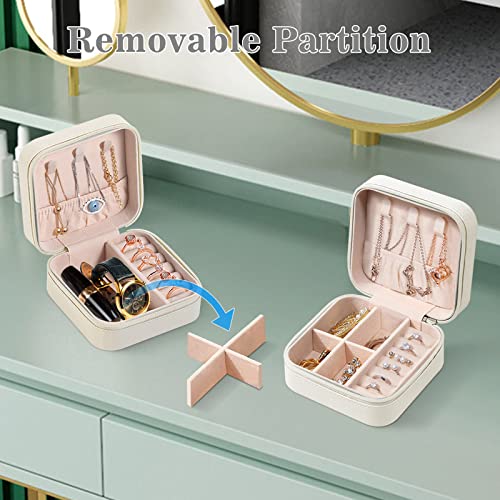 Agecash A Bridesmaid Gifts Jewelry Box,4 Pack Portable Bridesmaid Proposal Small Jewelry Case, Pu Leather Mini Travel Jewellery Organizer Storage Earrings Rings Necklaces For Women Girls #TOP2