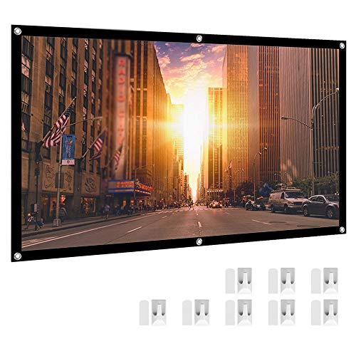 Pantalla de proyector plegable blanca mate 100 pulg miniatura 3