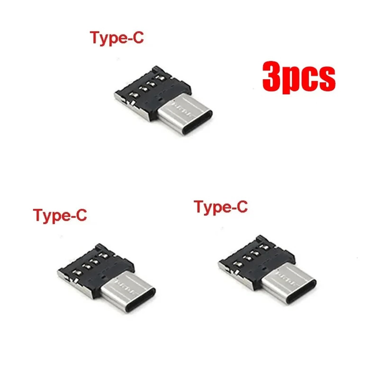 Lot de 3 adaptateurs USB C vers USB 2.0 OTG Type C Micro USB
