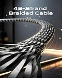 Invisible Holder Charger Cable with Stand, 240w Super Fast Charging 2-in-1 Fast Charging Cord & Phone Stand for Gaming, Office, Car Travel, Compatible with iPhone Samsung (USB A-Type C) - Image 4