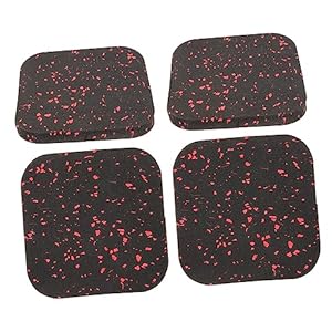 DRESSOOS 4pcs Sound Insulation Mat Flooring Floor Mats Workout Mat Bike Floor Exercise Mats Gym Floor Mat Gym Mat Floor Padding Workout Pad Exercise Equipment Mat Fitness Washer Pad Rubber