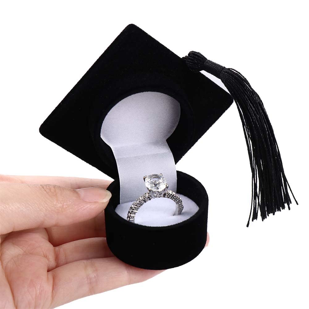 Caja De Anillo De Terciopelo Para Joyería - Tamaño 6.5x6x5 Cm, Color Vino, Ideal Para Bodas Y Regalos