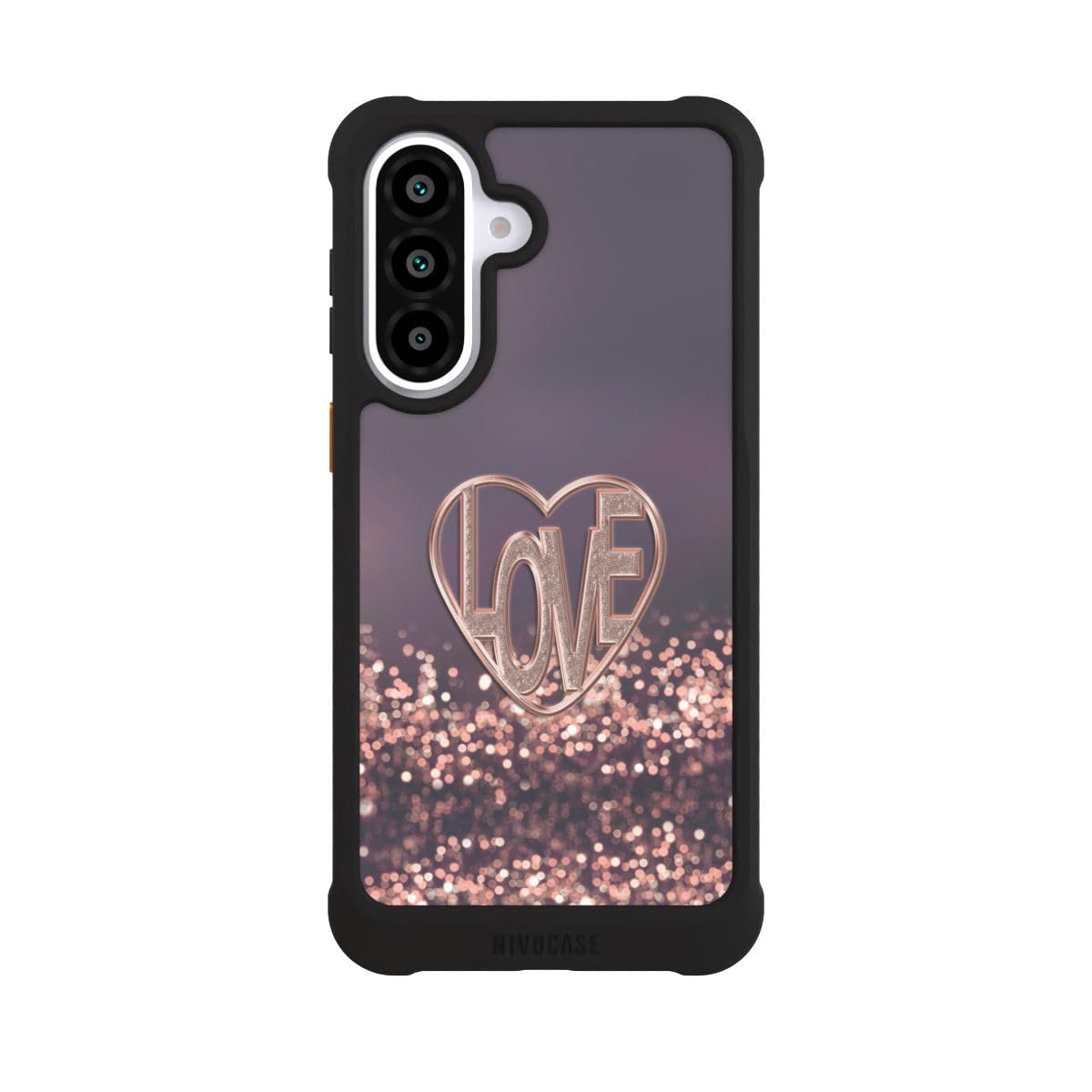 Custodia per Samsung Galaxy A57 5G Glitter Look pink Amore