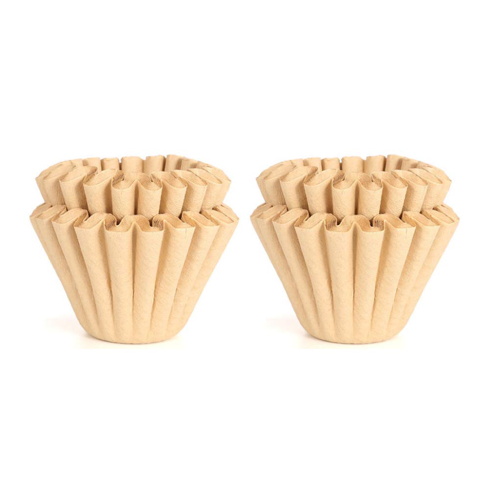 LARATH 50 Pieces Basket Coffee Filters Disposable Natural Unbleached Paper Coffee Filter for 1-4 Cups Drip Coffee, Barista, Brown