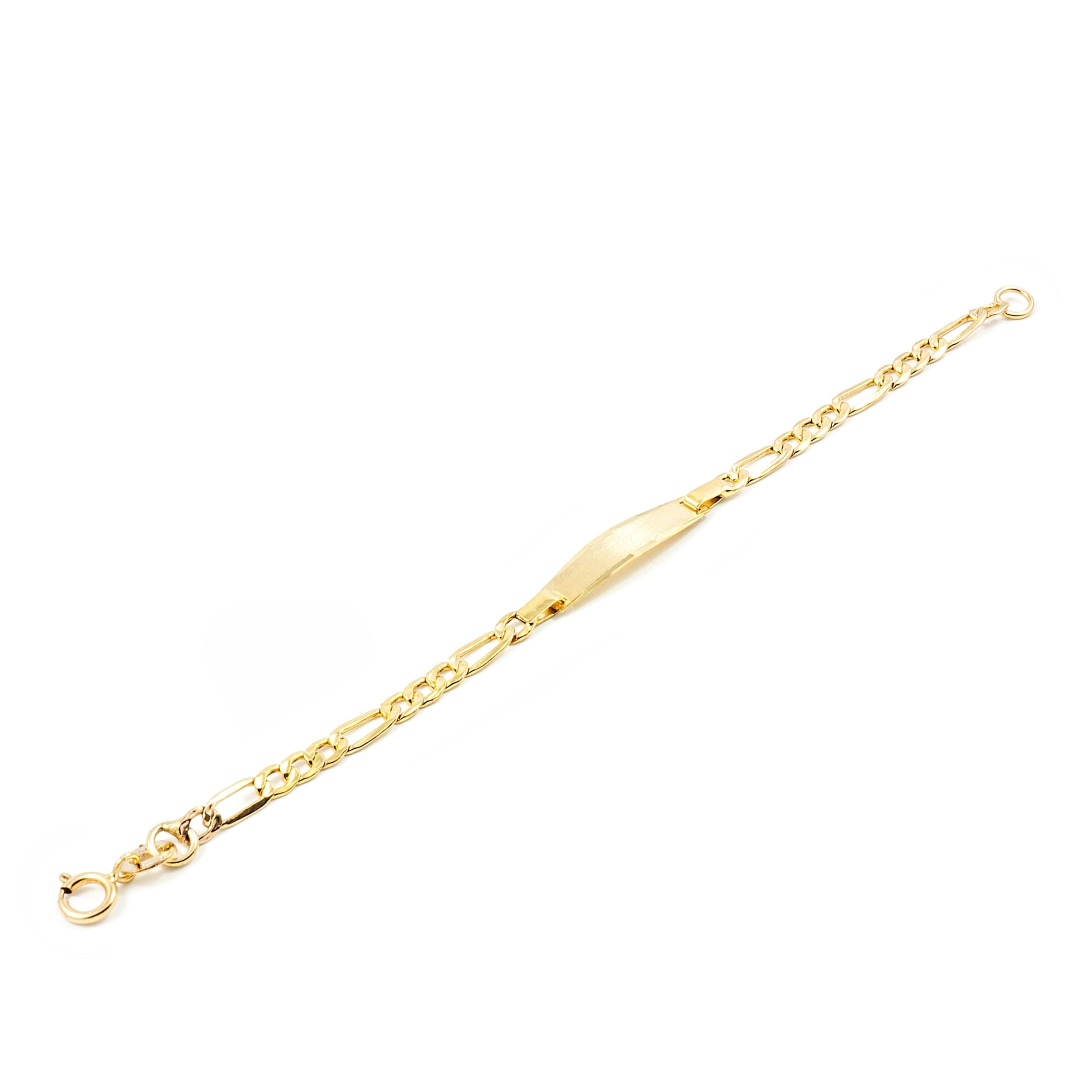 Monde Petit Bracelet Enfant Or Jaune 9 Carats - Coffret cadeau - Certificat de garantie