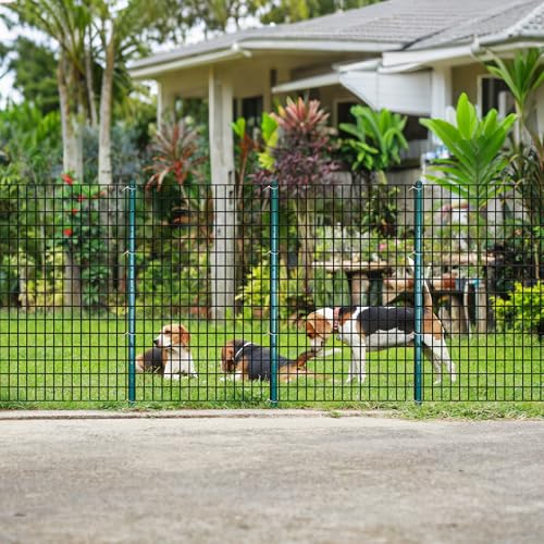 Image of ARIFARO 16 Pack Metal Fence Posts Garden Stakes 4.8 FT Heavy Duty U-Post Fence Stakes, No Dig Garden Fence Posts for Wire Fencing Garden Protection, Animal Barrier, Steel Post for Yard