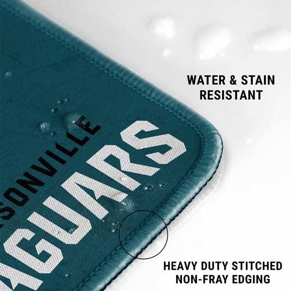 Skinit Medium Gaming Mouse Pad - Officially Licensed NFL Jacksonville Jaguars Teal Distressed Design with Stitched Edges, Waterproof, Non-Slip Rubber Base, Desk Mat for Keyboard & Mouse