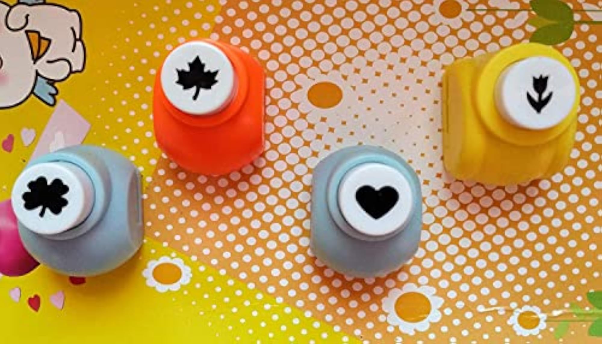 4 Pcs Assorted Shapes Paper Punches Set