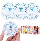 SensaBliss ブレスレット用 水晶の線 4 巻セット シリコンゴム紐 透明ゴム紐 0.4mm/0.6mm/0.8mm/1.0mm 弾力性 切れにくい 伸びる糸 高耐久 DIY 手作り ジュエリー・パワーストーン・数珠・ビーズ用