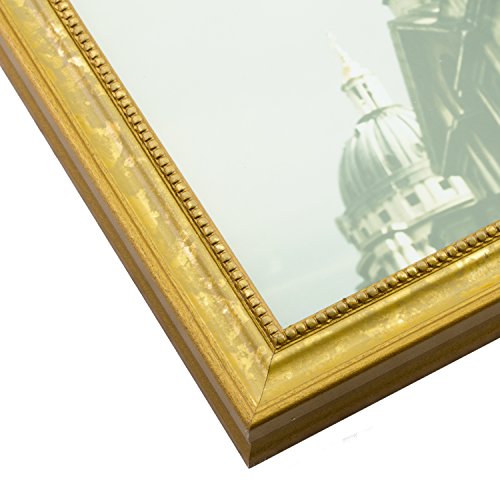 Craig Frames 8.5x11 Picture Frame – Gold Ornate Style, 3/4 Inch Wide Solid Wood Moulding with Vintage Beaded Detail, Glass and Backing Included, Wall Display Frame for Art and Photos by Craig Frames - Image 6