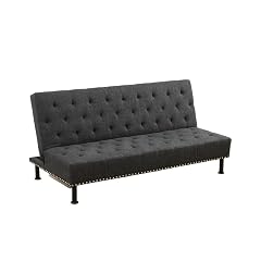 Simple Superior 2 Seater Sofa Flannel Living Room sofabed Multi-Functional Folding Modern Sand Hair Rivets Flannel Cushion Bedroom